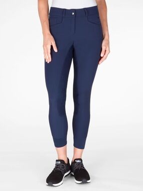Hadley by Smartpak navy mid rise stretch equestrian riding breeches pants 30 L